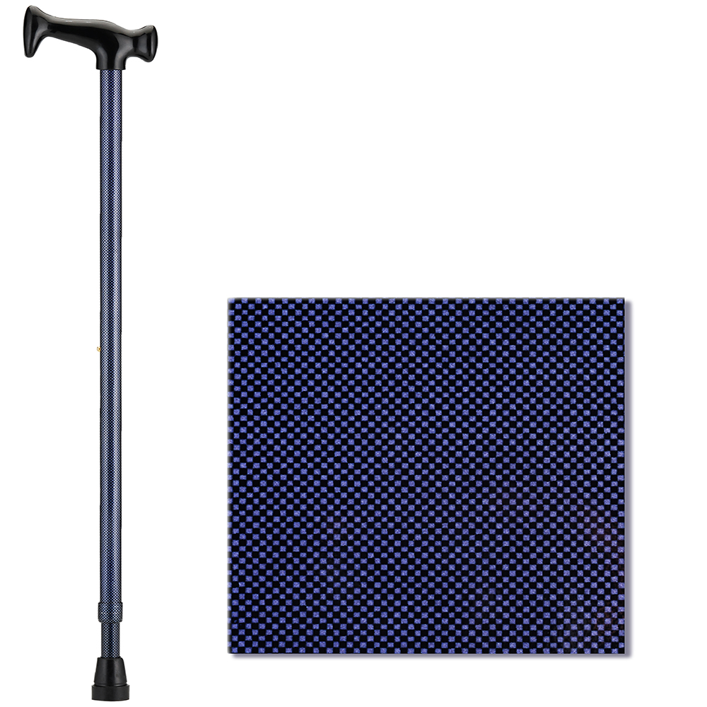 Cane T-Grip Purple Checkers with Swatch